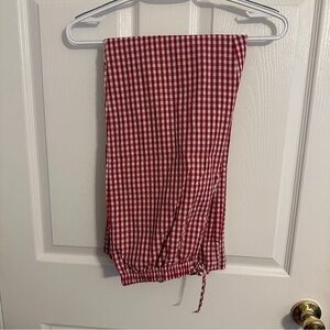 Cute Red Gingham Pants